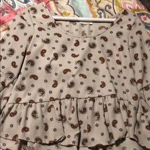 Taupe Paisley Blouse
